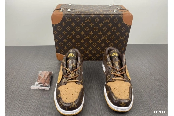 CASE) Low -LouiV 1 AIR Top WHITE-LouiV (WITH O-W JORDAN 0103